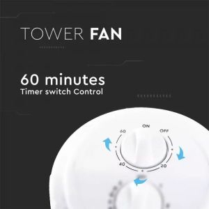 45W Towe Fan With OSCILLATION And Timer Function 4 Buttons 3 Blades ( 31INCH )