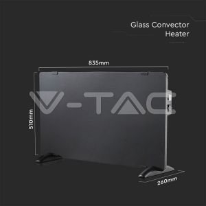 2000W LED Panel Heater With Aluminium Heating Elemenet Black IP24