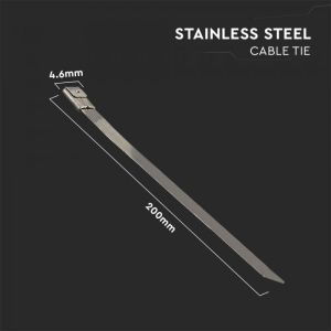 Cable Tie Stainless - 4.6*200mm 100pcs/Pack