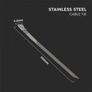 Cable Tie Stainless - 4.6*250mm 100pcs/Pack