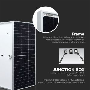 V-TAC Pallet 14kW (13.95 kW) with 31 Monocrystalline Photovoltaic Solar Panels 450W 2094*1038*35mm (SKU 11353)