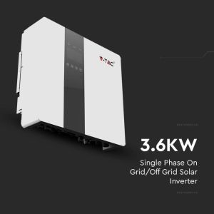 V-TAC Photovoltaic Inverter INVT Single-Phase Hybrid On-Grid/Off-Grid 3.6kW with LCD Screen including TA, WiFi and Cables 3 Year Warranty IP65