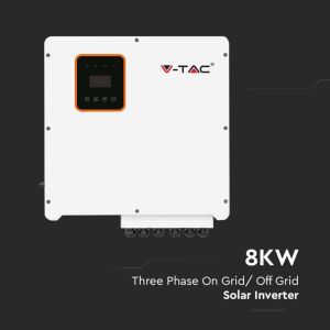 V-TAC Photovoltaic Inverter INVT Three-Phase Hybrid On-Grid / Off-Grid 8kW with LCD Display 3 Year Warranty IP65