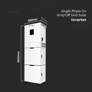 V-TAC Photovoltaic Inverter INVT Single-Phase Hybrid On-Grid / Off-Grid 5KW with Rack Cabinet 3 Year Warranty IP20