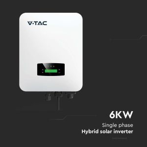 V-TAC Afore Single-Phase Hybrid On-Grid/Off-Grid Photovoltaic Inverter 6kW with LCD Screen including Smart Meter, CT, WiFi and Battery Cables 5+5 Year Warranty IP65