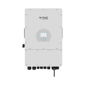 V-TAC Deye Three-Phase Hybrid On-Grid/Off-Grid Photovoltaic Inverter 10kW with LCD Color Touch Screen and Integrated Smart Meter including CT and WiFi 5+5 Year Warranty IP65