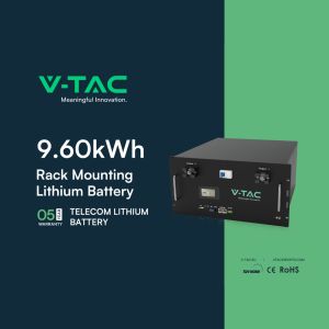 V-TAC Storage Battery 9.6kWh Lithium Rack Integrated BMS for Photovoltaic Inverters (48V 200Ah) 10YRS Warranty