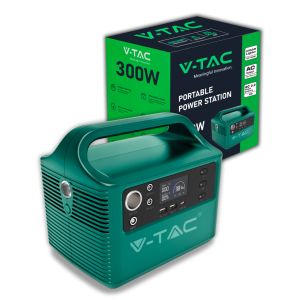 V-TAC Portable Power Station with Lithium Storage Battery 252Wh AC:220V 2*300W (Max. 500W) Rechargeable with Power Supply or Portable Photovoltaic Solar Panel