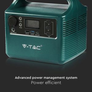 V-TAC Portable Power Station with Lithium Storage Battery 252Wh AC:220V 2*300W (Max. 500W) Rechargeable with Power Supply or Portable Photovoltaic Solar Panel