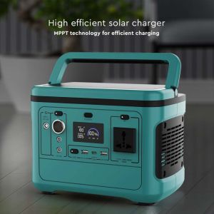 V-TAC Portable Power Station with Lithium Storage Battery 568Wh AC:220V 600W (Max. 1000W) Rechargeable with Power Supply or Portable Photovoltaic Solar Panel