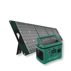 V-TAC Portable Power Station with Lithium Storage Battery 568Wh AC:220V 600W (Max. 1000W) Rechargeable with Power Supply or Portable Photovoltaic Solar Panel