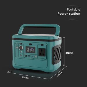 V-TAC Portable Power Station with Lithium Storage Battery 568Wh AC:220V 600W (Max. 1000W) Rechargeable with Power Supply or Portable Photovoltaic Solar Panel