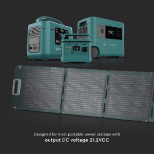 V-TAC 120W Foldable Photovoltaic Solar Panel for Portable Power Stations 1702*406*5mm