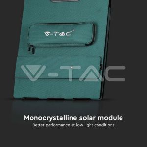 V-TAC 2*Photovoltaic Solar Panels 2*120W (240W) Foldable for Portable Power Stations 1930*430*25mm