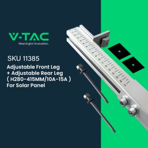 V-TAC Adjustable Front and Rear Leg H280-415mm/10°-15° for Photovoltaic Solar Panels